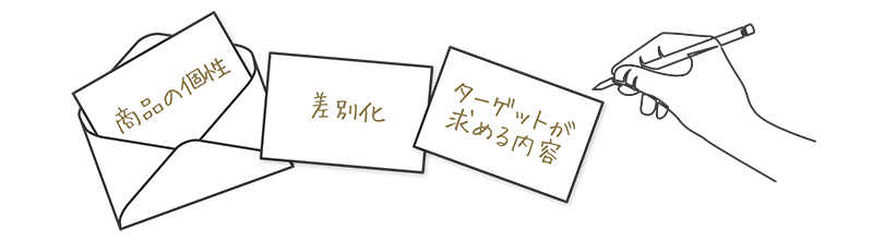 商品の個性 差別化 ターゲットが求める内容